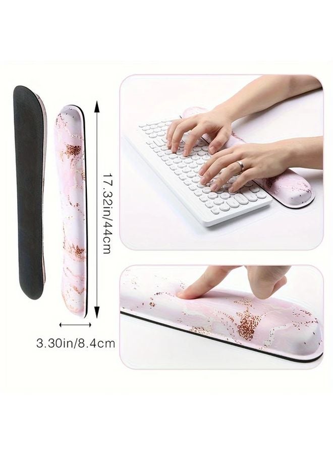 Pink Ergonomic Mouse Pad Keyboard Wrist Rest Set Non Slip Office Home Desk Mat - Image 4